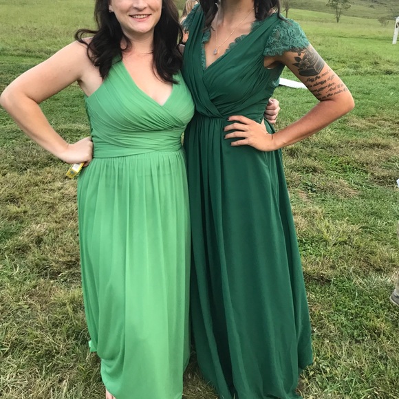 jjshouse dark green dress